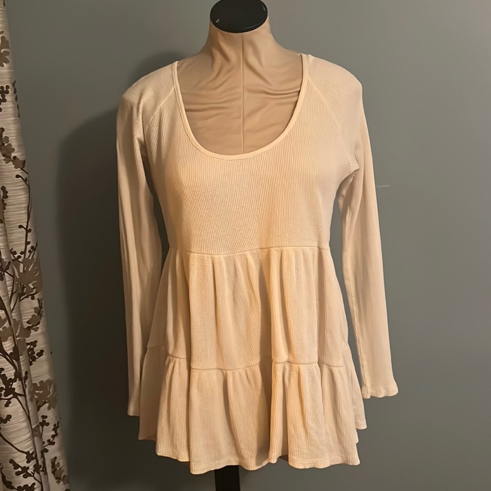 Tiered waffle knit tunic from Anthropologie